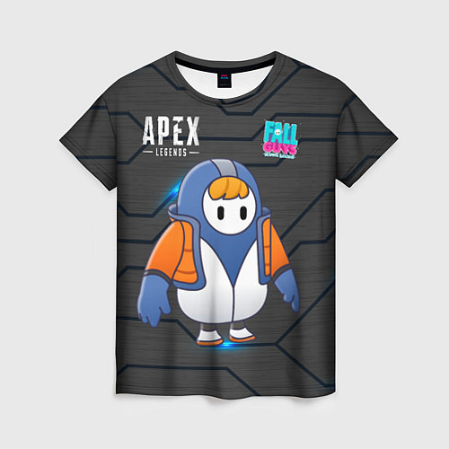 Женская футболка Fall guys apex legends / 3D-принт – фото 1