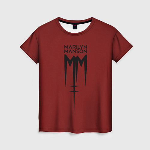Женская футболка Marilyn Manson / 3D-принт – фото 1
