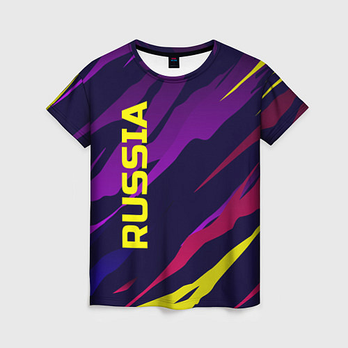 Женская футболка RUSSIA / 3D-принт – фото 1