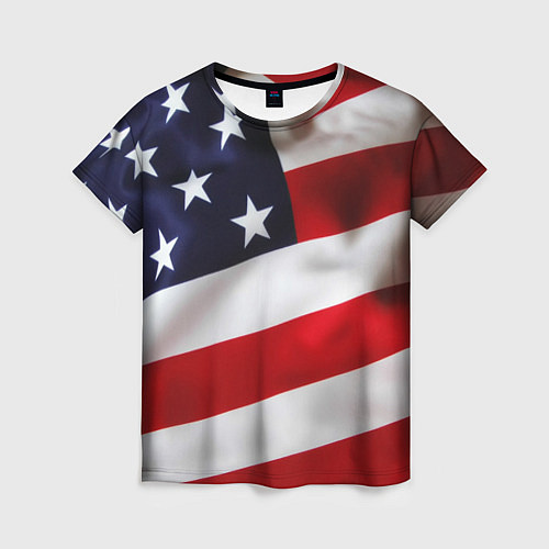 Женская футболка США USA / 3D-принт – фото 1