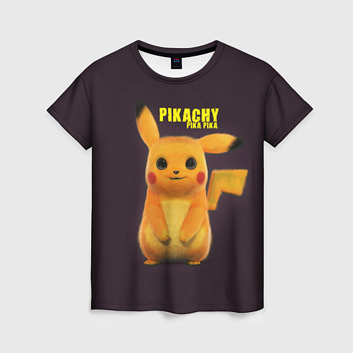 Женская футболка Pikachu Pika Pika / 3D-принт – фото 1
