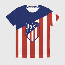 Футболка женская Atletico Madrid, цвет: 3D-принт