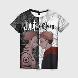 Футболка женская Jujutsu Kaisen Сукуна х Юдзи, цвет: 3D-принт