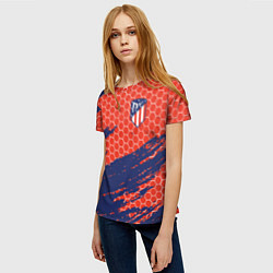 Футболка женская Atletico Madrid, цвет: 3D-принт — фото 2
