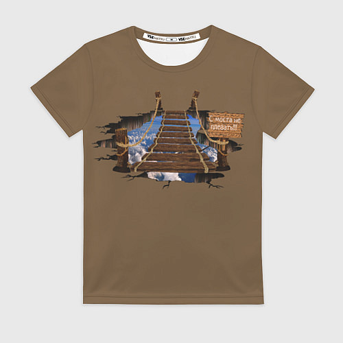 Женская футболка С моста не плевать!!! / 3D-принт – фото 1