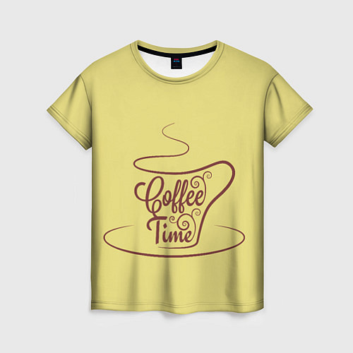 Женская футболка Время пить кофе / 3D-принт – фото 1