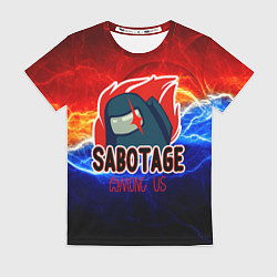 Женская футболка Among us sabotage