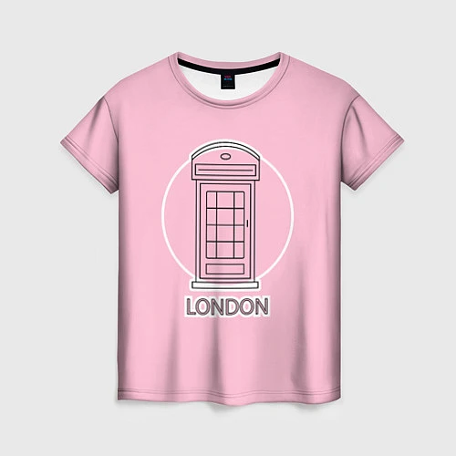 Женская футболка Телефонная будка, London / 3D-принт – фото 1