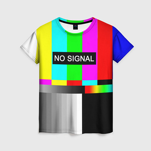 Женская футболка NO SIGNAL / 3D-принт – фото 1