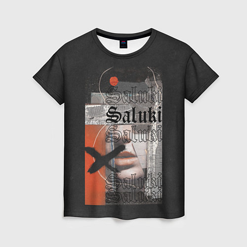 Женская футболка SALUKI / 3D-принт – фото 1