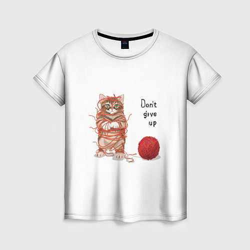 Женская футболка Dont give up / 3D-принт – фото 1