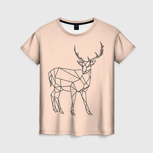 Женская футболка Олень, deer / 3D-принт – фото 1