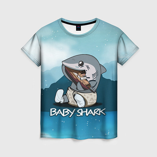 Женская футболка Baby Shark / 3D-принт – фото 1