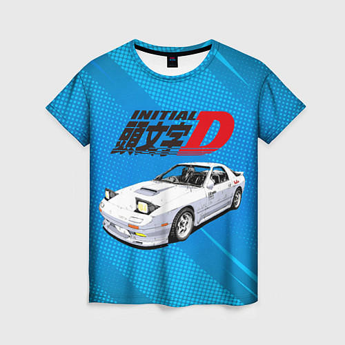 Женская футболка INITIAL D / 3D-принт – фото 1