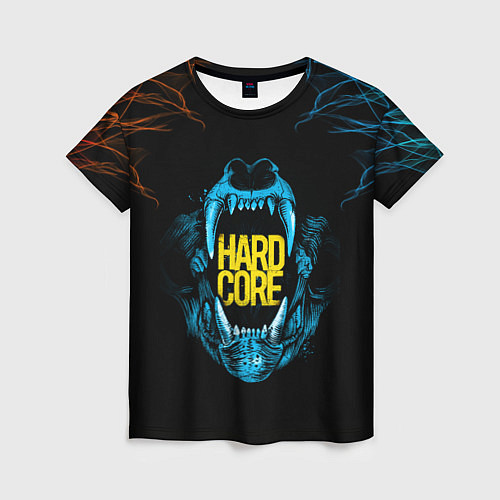 Женская футболка HARD CORE / 3D-принт – фото 1