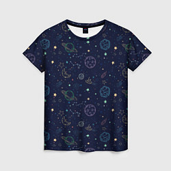 Женская футболка Далекий космос