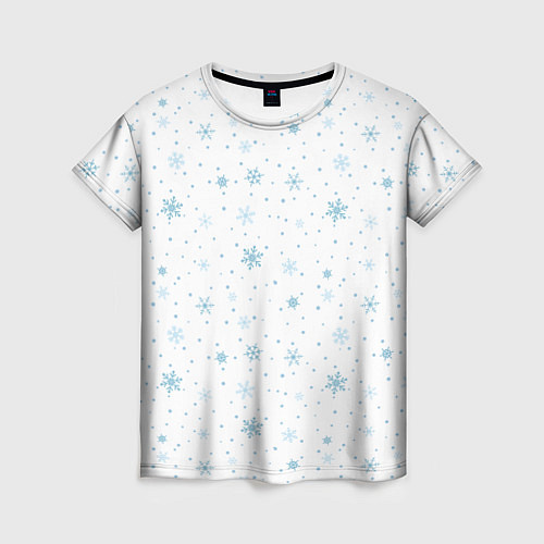 Женская футболка Снежинки / 3D-принт – фото 1