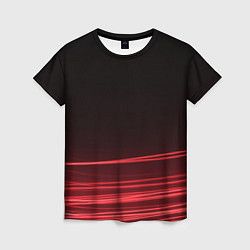 Женская футболка Красное и Черное