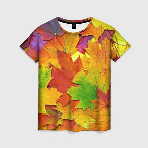 Женская футболка Осенние листья / 3D-принт – фото 1