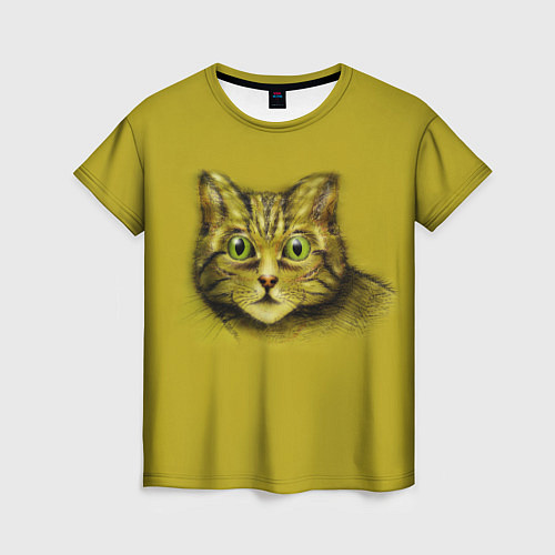 Женская футболка Котик / 3D-принт – фото 1