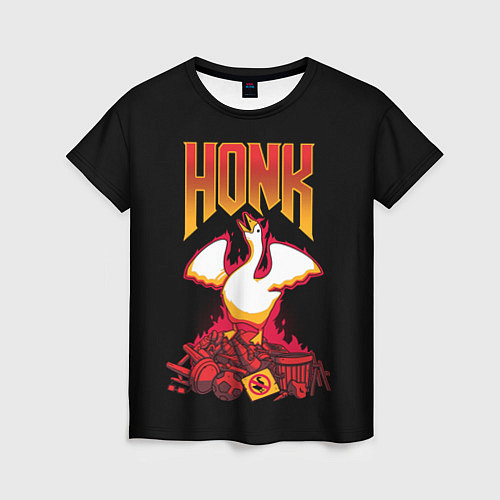 Женская футболка HONK Goose / 3D-принт – фото 1