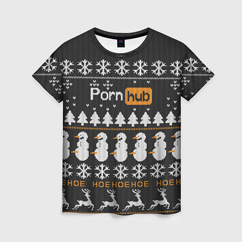 Женская футболка Christmas PornHub / 3D-принт – фото 1