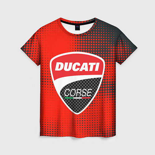 Женская футболка Ducati Corse logo / 3D-принт – фото 1