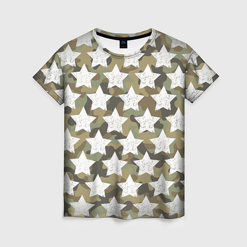 Женская футболка Звездный Камуфляж / 3D-принт – фото 1