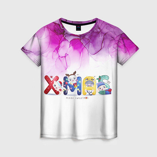 Женская футболка Xmas / 3D-принт – фото 1