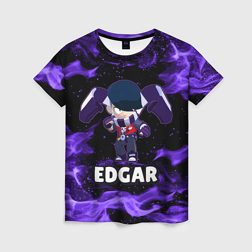 Женская футболка BRAWL STARS EDGAR / 3D-принт – фото 1