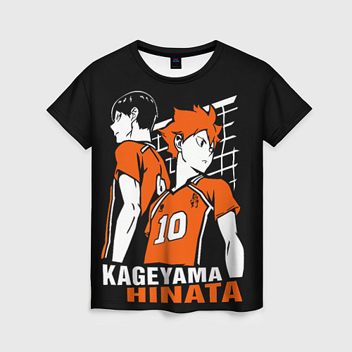 Женская футболка Haikyuu Hinata Kageyama / 3D-принт – фото 1