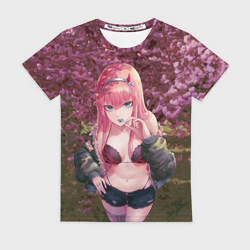 Женская футболка Zero Two / 3D-принт – фото 1