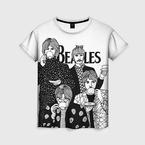 Женская футболка THE BEATLES / 3D-принт – фото 1