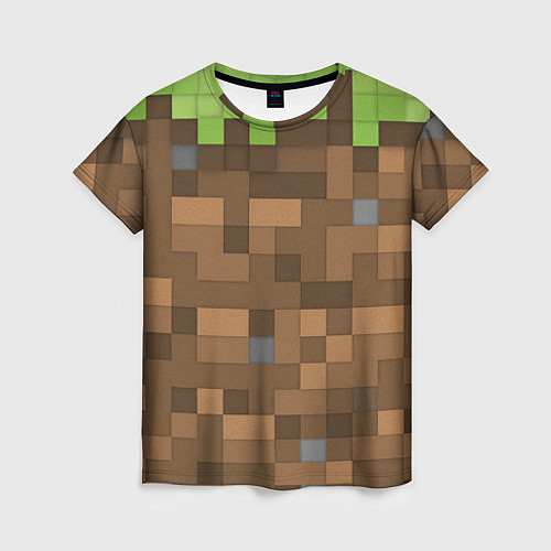 Женская футболка Minecraft камуфляж / 3D-принт – фото 1