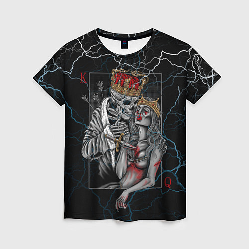 Женская футболка The Skull King and Queen / 3D-принт – фото 1