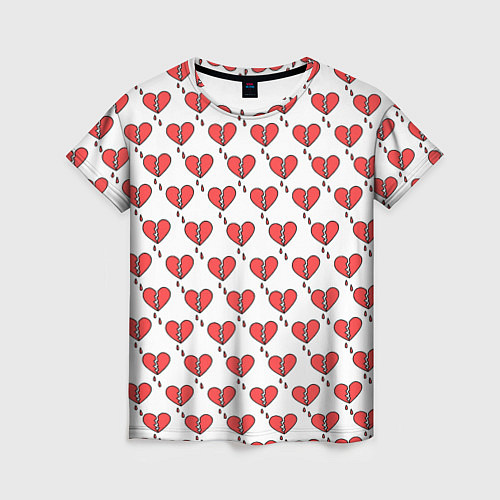 Женская футболка Разбитое Сердце / 3D-принт – фото 1