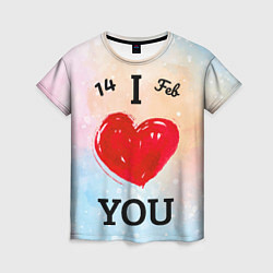 Футболка женская Love you I, цвет: 3D-принт
