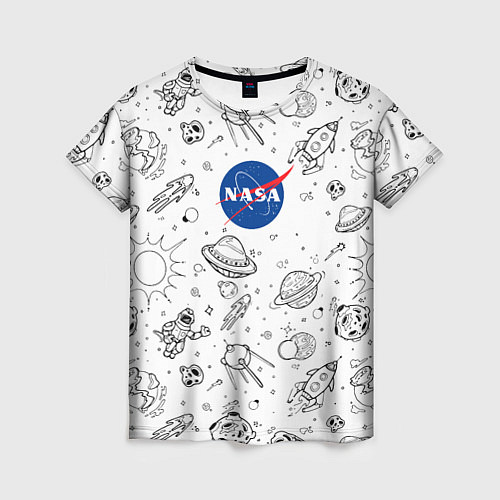 Женская футболка NASA / 3D-принт – фото 1
