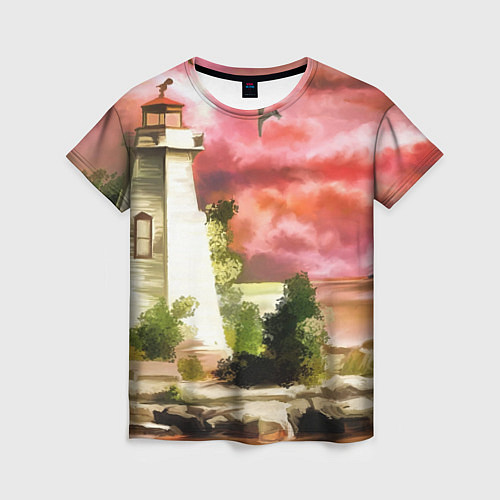 Женская футболка Lighthouse / 3D-принт – фото 1