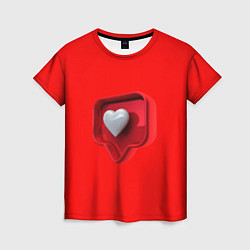 Футболка женская Электронное сердце, цвет: 3D-принт