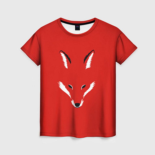 Женская футболка Fox minimalism / 3D-принт – фото 1