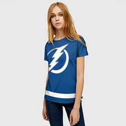 Футболка женская Тампа-Бэй Лайтнинг Форма1, цвет: 3D-принт — фото 2