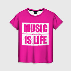 Женская футболка Музыка жизни