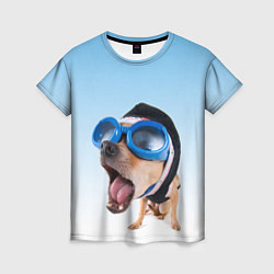 Футболка женская Собака в очках, цвет: 3D-принт