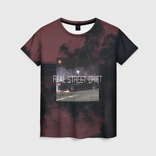 Женская футболка Street Drift Уличный дрифт / 3D-принт – фото 1