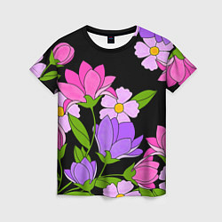 Женская футболка Ночные цветы