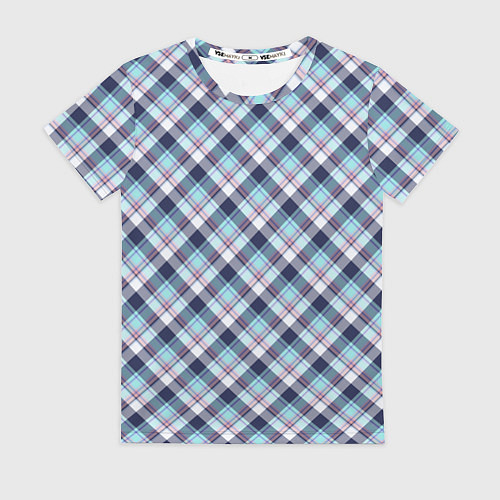 Женская футболка Текстура в клетку / 3D-принт – фото 1