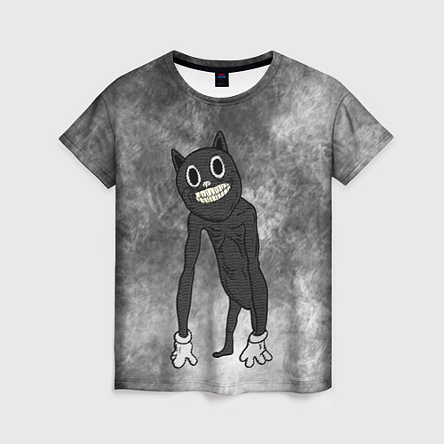 Женская футболка Cartoon cat / 3D-принт – фото 1