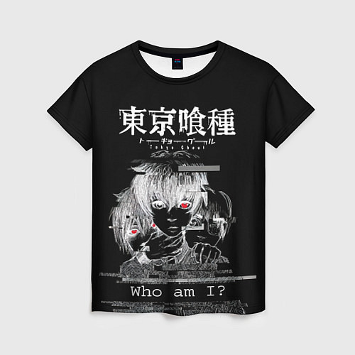Женская футболка Who am I? Tokyo Ghoul / 3D-принт – фото 1