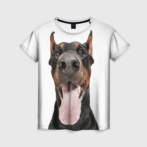 Женская футболка Доберман Doberman / 3D-принт – фото 1